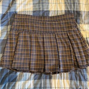 American Eagle Plaid Pleated Mini Skirt